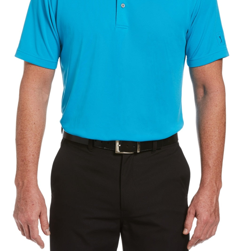 Camisa polo masculina Airflux do PGA Tour, azul, tamanho extragrande