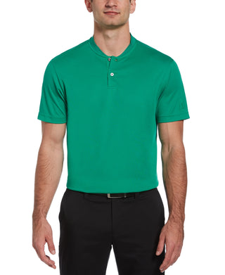 Camisa polo masculina com gola alta do PGA Tour, verde, tamanho pequeno