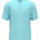 Camisa polo de golfe masculina PGA Tour Feeder Stripe Performance, azul, tamanho pequeno