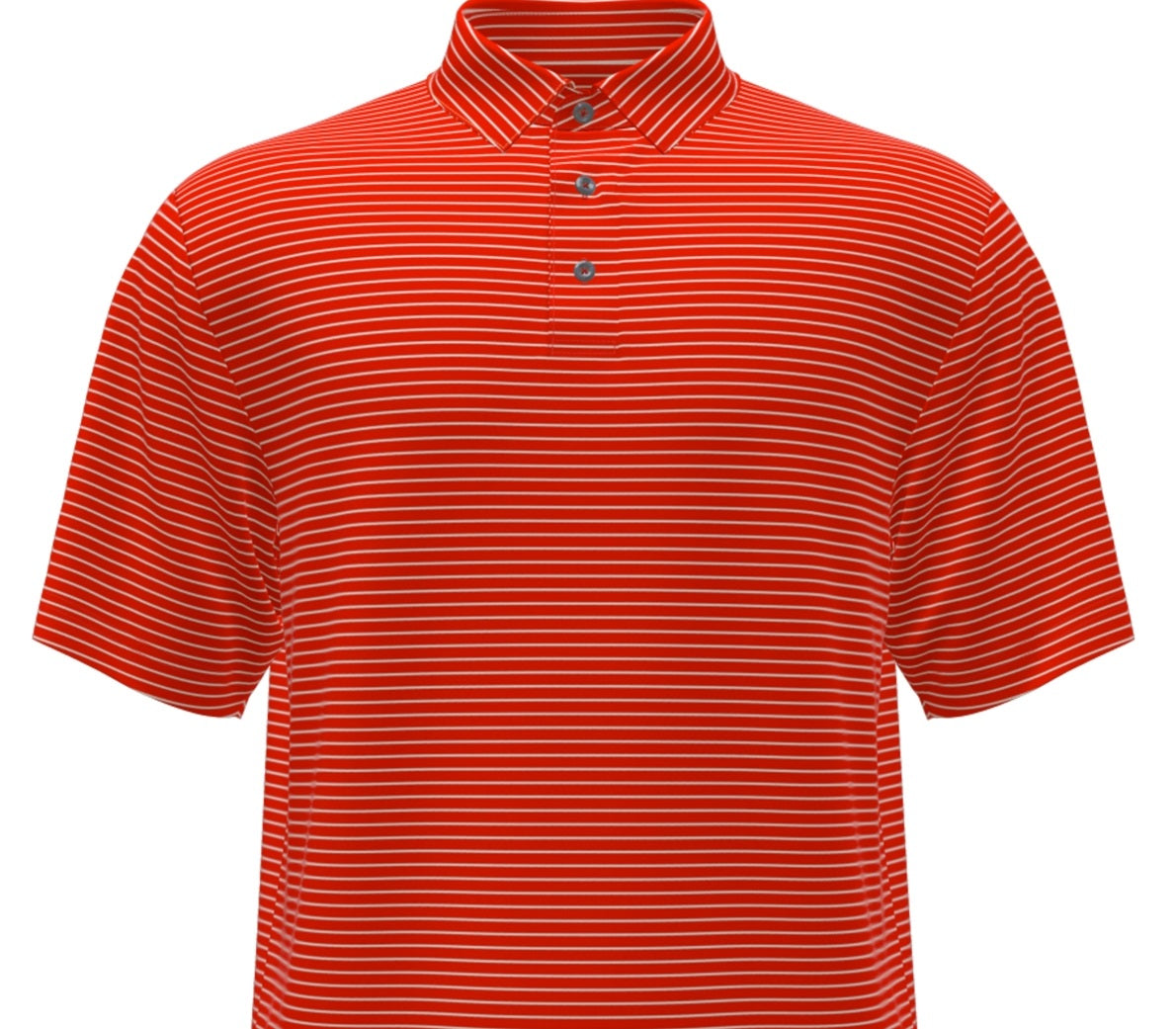 Camisa polo de golfe masculina com listras Feeder Stripe Performance da PGA Tour, vermelha, tamanho pequeno