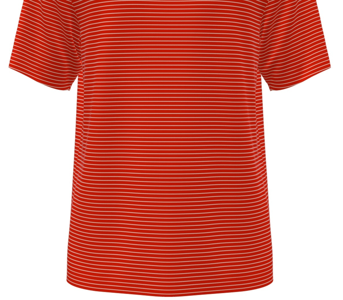 Camisa polo de golfe masculina com listras Feeder Stripe Performance da PGA Tour, vermelha, tamanho pequeno
