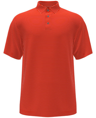 Camisa polo de golfe masculina com listras Feeder Stripe Performance da PGA Tour, vermelha, tamanho pequeno