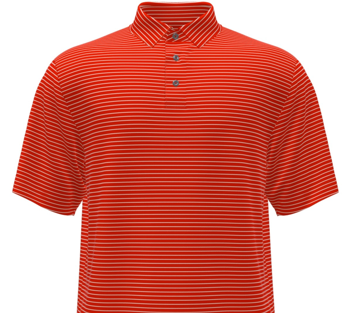 Camisa polo de golfe masculina PGA Tour Feeder Stripe Performance vermelha tamanho médio