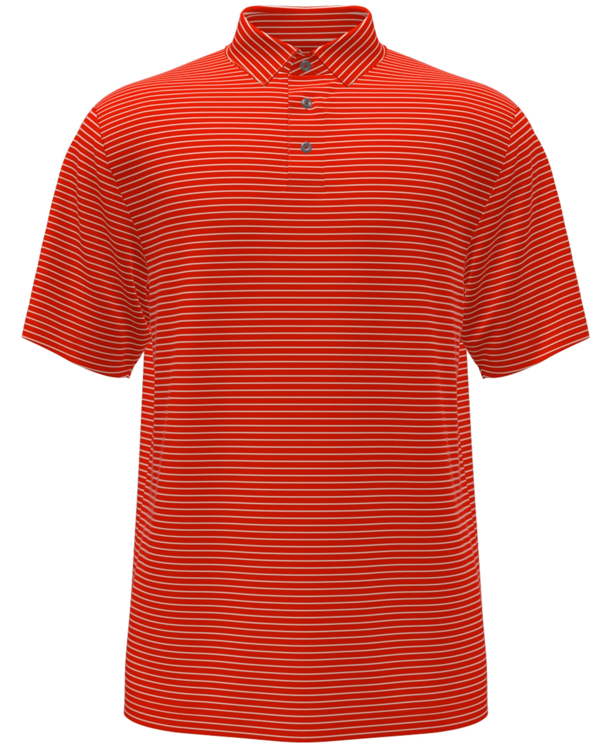 Camisa polo de golfe masculina PGA Tour Feeder Stripe Performance vermelha tamanho médio