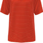 Camisa polo de golfe masculina com listras Feeder Stripe Performance da PGA Tour, vermelha, tamanho grande