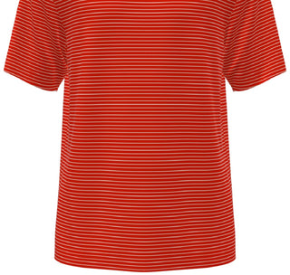 Camisa polo de golfe masculina com listras Feeder Stripe Performance da PGA Tour, vermelha, tamanho extragrande