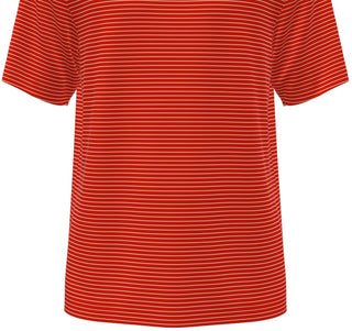 Camisa polo de golfe masculina com listras Feeder Stripe Performance da PGA Tour, vermelha, tamanho XX-G