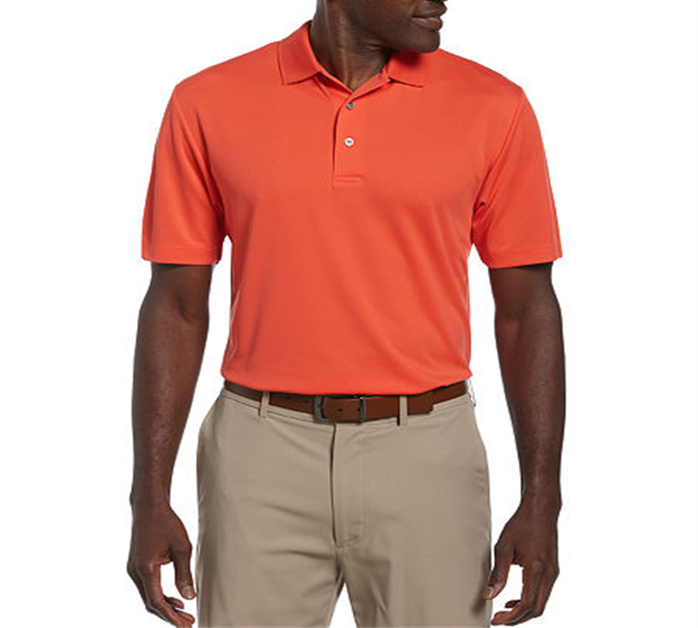 Camisa polo masculina de manga curta PGA TOUR laranja tamanho XL