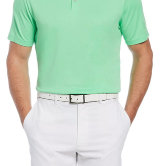 Camisa polo masculina com gola alta do PGA Tour, verde, tamanho grande