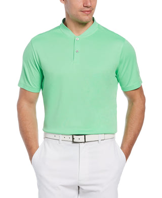 Camisa polo masculina com gola alta do PGA Tour, verde, tamanho grande