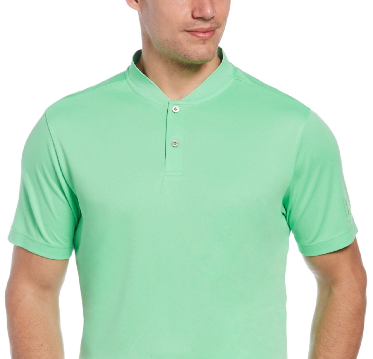 Camisa polo masculina com gola alta do PGA Tour, verde, tamanho XX-G