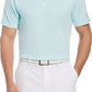Camisa polo masculina com gola alta do PGA Tour, azul, tamanho extragrande