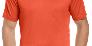 Camisa polo masculina com gola alta do PGA Tour, laranja, tamanho grande