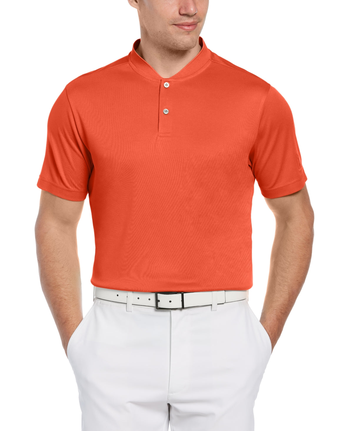 Camisa polo masculina com gola alta do PGA Tour, laranja, tamanho XX-G