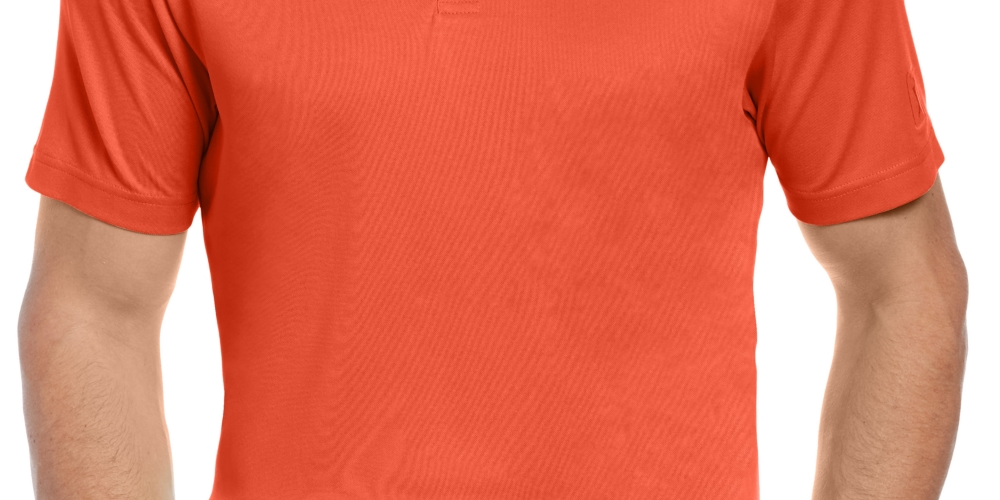 Camisa polo masculina com gola alta do PGA Tour, laranja, tamanho XX-G