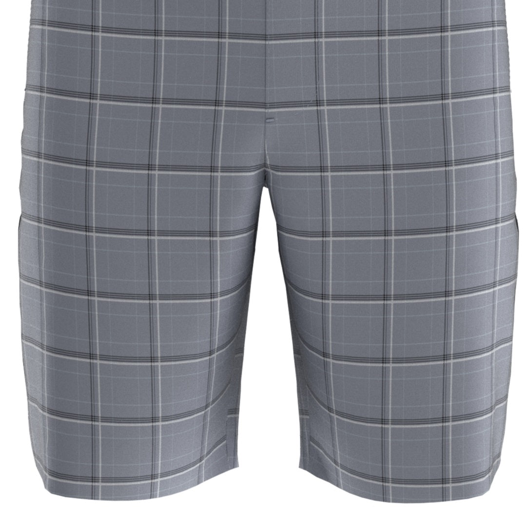 Shorts xadrez com estampa Roadmap masculino do PGA Tour, cinza, tamanho 40