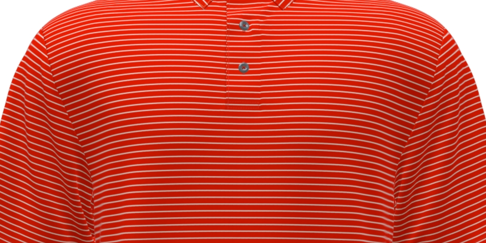 Camisa polo de golfe masculina com listras Feeder Stripe Performance da PGA Tour, branca, tamanho extragrande