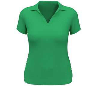 Camisa polo de golfe feminina Airflux de manga curta PGA Tour, verde, tamanho X-S