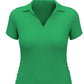 Camisa polo de golfe feminina Airflux de manga curta PGA Tour, verde, tamanho X-S