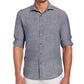 Camisa masculina antirrugas Cubavera Travelselect azul tamanho pequeno