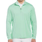 PGA Tour Masculino Sun Shade Stretch Quarter Zip Golf Listrado Pulôver Verde Tamanho Médio