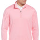 PGA Tour Masculino Sun Shade Stretch Quarto Zip Golfe Listrado Pulôver Rosa Tamanho X-G