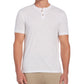 Camiseta masculina Slub Henley Cubavera, branca, tamanho médio