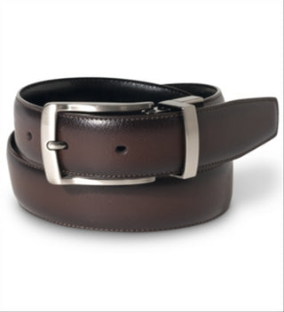 Cinto social reversível de couro masculino Perry Ellis, marrom, tamanho 32