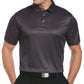 Camisa polo de golfe masculina com estampa geométrica aquarela e ajuste atlético PGA Tour, preta, tamanho grande