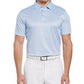 Camisa polo de golfe masculina com estampa geométrica e ajuste atlético PGA Tour, branca, tamanho pequeno