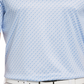 Camisa polo de golfe masculina com estampa geométrica e ajuste atlético do PGA Tour, azul, tamanho médio