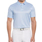 Camisa polo de golfe masculina com estampa geométrica e ajuste atlético PGA Tour, azul, tamanho grande