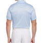 Camisa polo de golfe masculina com estampa geométrica e ajuste atlético PGA Tour, azul, tamanho grande