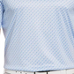 Camisa polo de golfe masculina com estampa geométrica e ajuste atlético PGA Tour, azul, tamanho grande