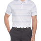 Camisa polo masculina de desempenho atlético PGA Tour Ombre, tamanho pequeno, branca