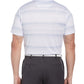 Camisa polo masculina de desempenho atlético PGA Tour Ombre, tamanho pequeno, branca