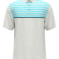Camisa polo de golfe masculina com estampa geométrica e ajuste atlético PGA Tour, tamanho extragrande, branca