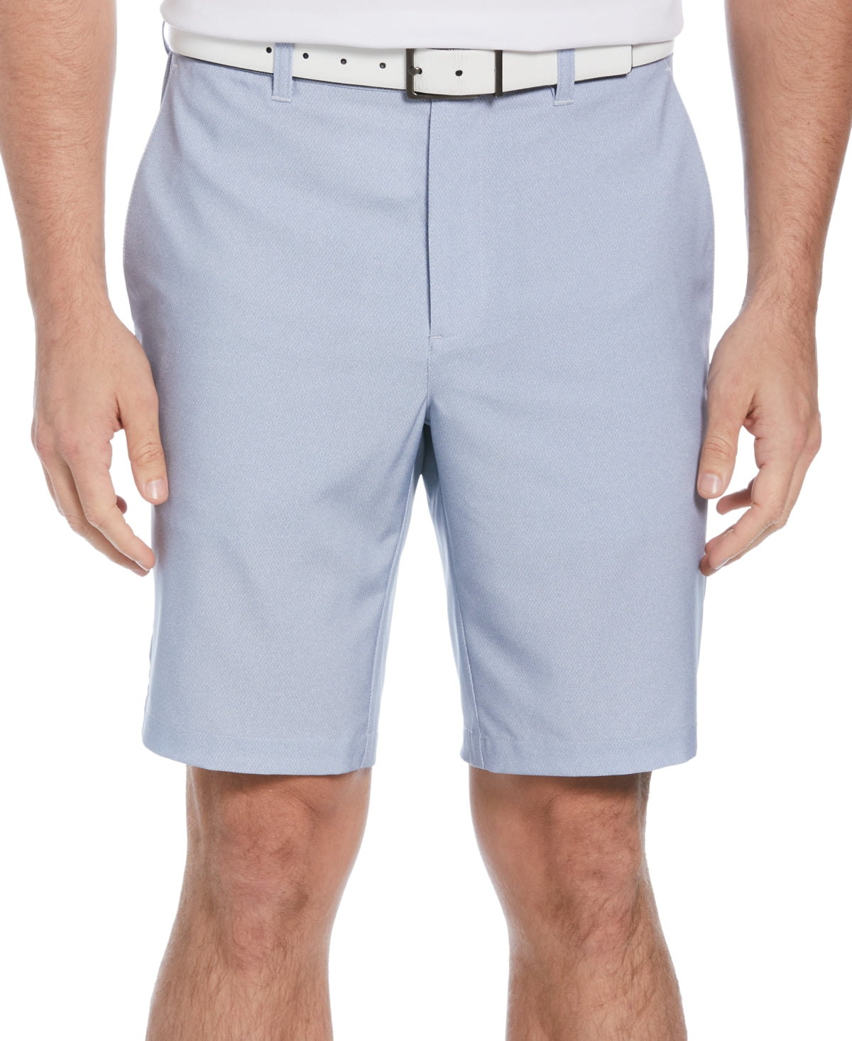 Shorts de golfe masculinos com estampa de textura elástica e absorção de umidade da PGA Tour, cinza, tamanho 42