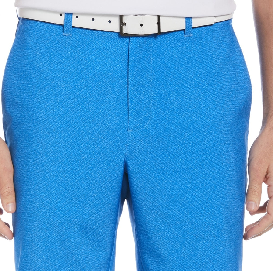Shorts de golfe masculinos com estampa de textura elástica e absorção de umidade da PGA Tour, azul, tamanho 40
