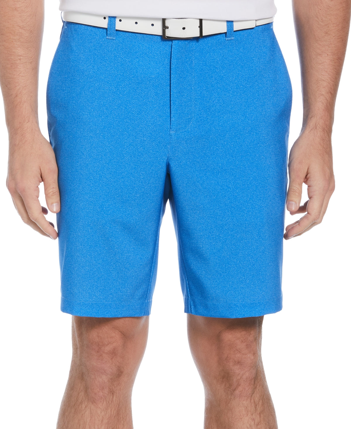 Shorts de golfe masculinos com estampa de textura elástica e absorção de umidade da PGA Tour, azul, tamanho 40
