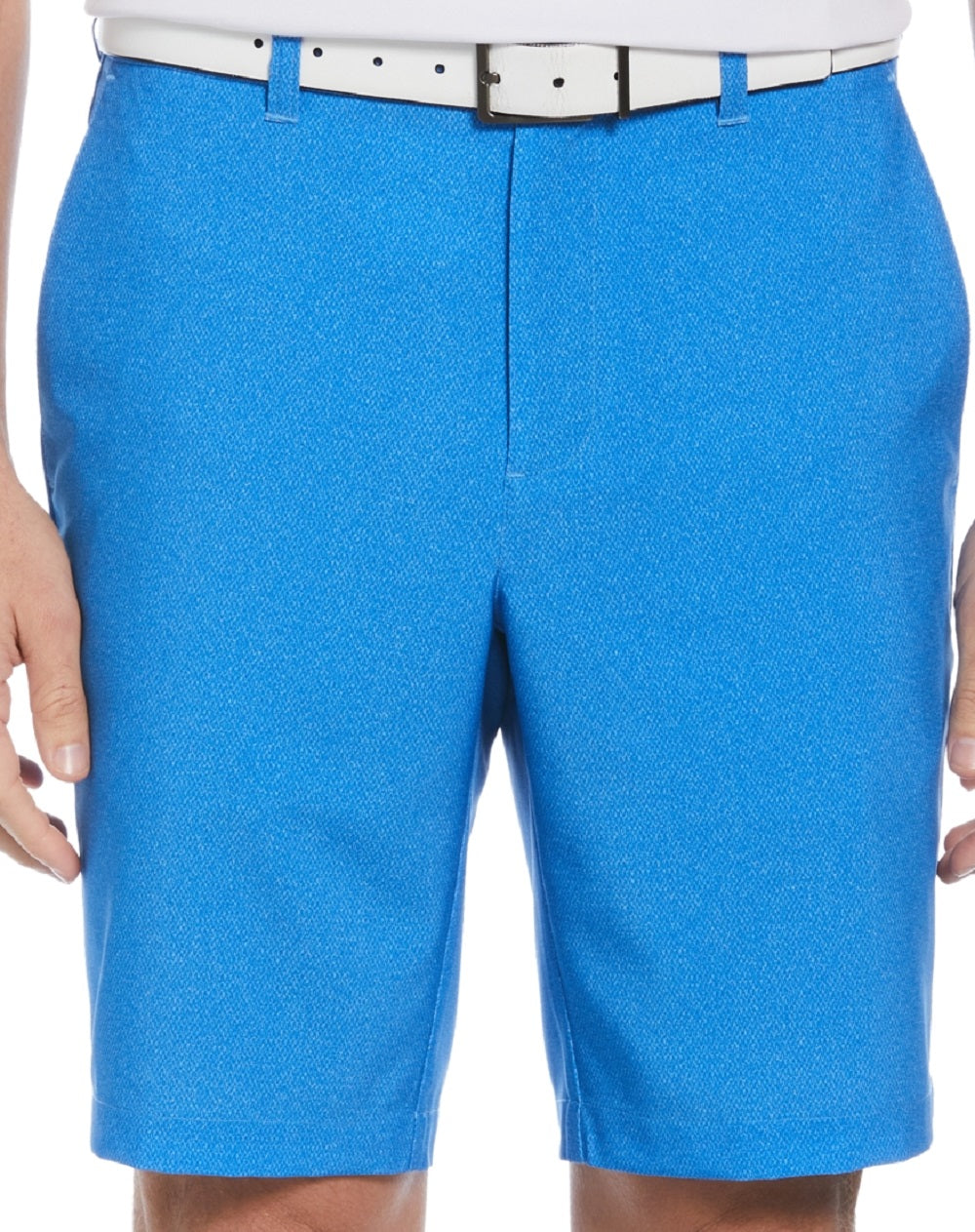 Shorts de golfe masculino PGA Tour com textura elástica e absorção de umidade, tamanho 42, azul