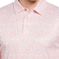Polo de golfe com estampa floral para férias masculino PGA Tour, branco, tamanho pequeno