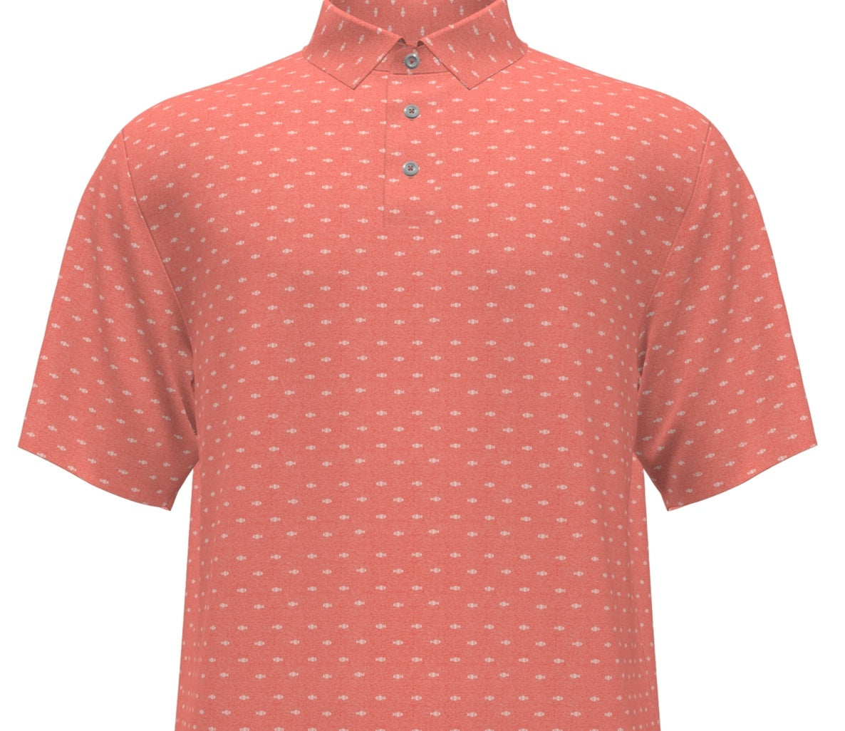 Polo de golfe masculino com estampa de conversação do PGA Tour, vermelho, tamanho extragrande