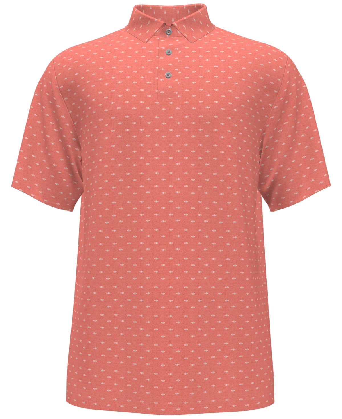 Polo de golfe masculino com estampa de conversação do PGA Tour, vermelho, tamanho extragrande
