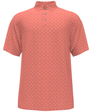 Polo de golfe masculino com estampa de conversação do PGA Tour, vermelho, tamanho extragrande