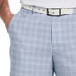 Shorts de golfe masculino com estampa xadrez PGA Tour, cinza, tamanho 32