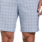 Shorts de golfe masculino com estampa xadrez PGA Tour, cinza, tamanho 32