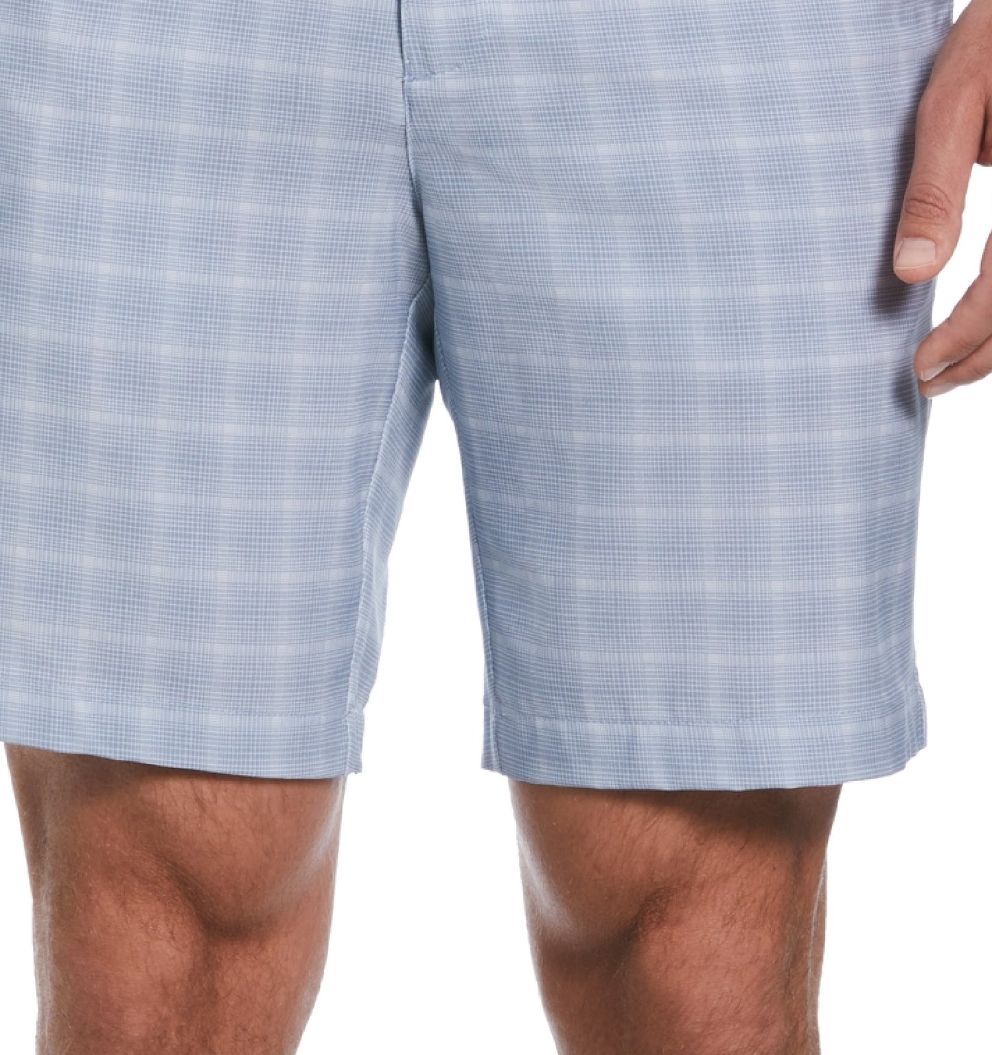 Shorts de golfe masculino com estampa xadrez PGA Tour, cinza, tamanho 32