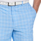 Shorts de golfe masculino com estampa xadrez PGA Tour, azul, tamanho 40