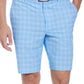 Shorts de golfe masculino com estampa xadrez PGA Tour, azul, tamanho 40